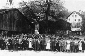 "Rudelschießen" im Schnitzhoffeld im Winter 1934